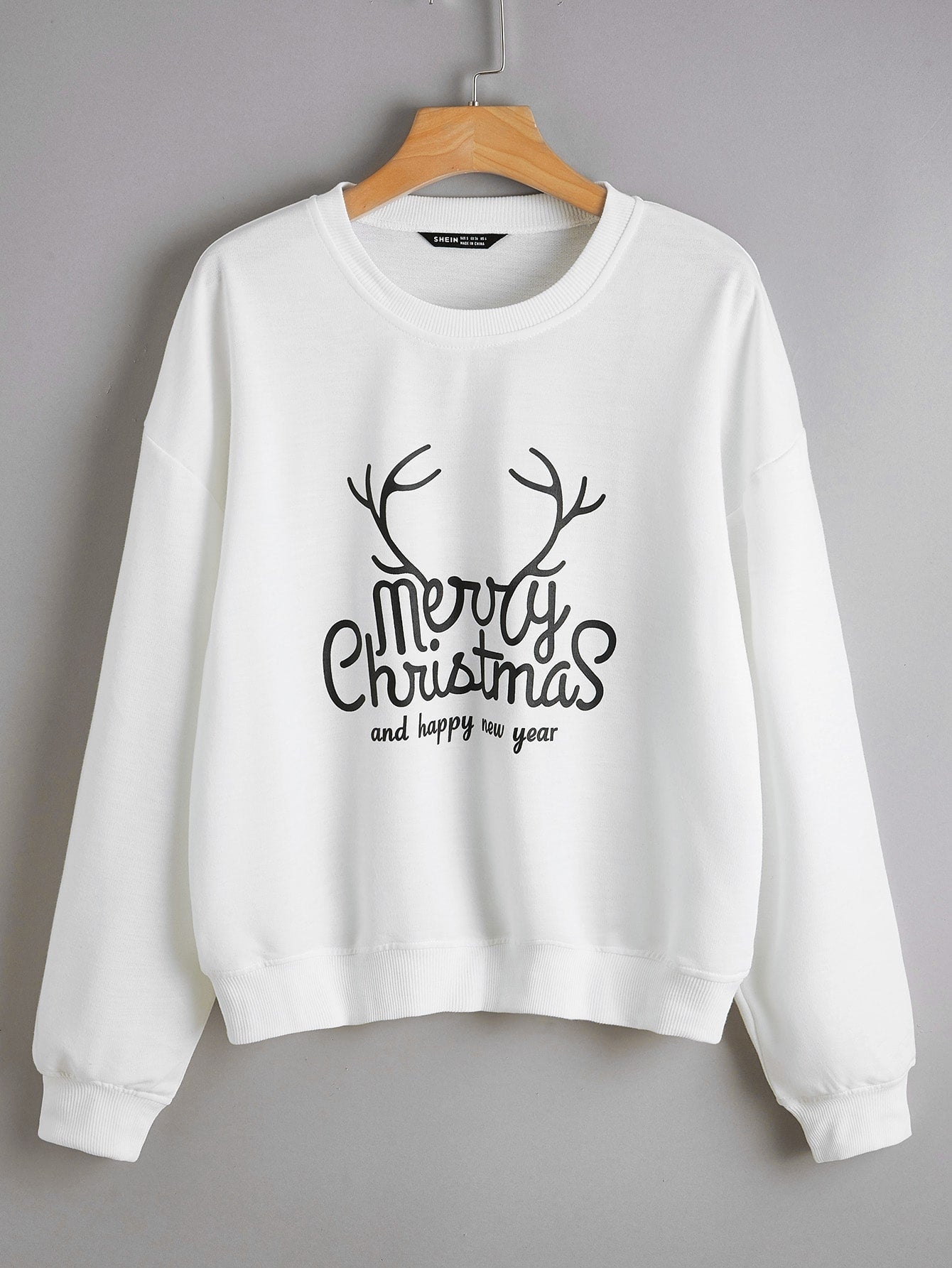 Christmas New Long Sleeve Sweatshirt Loose Girl Cartoon Sweatshirt Round Neck Printed - Iyanka