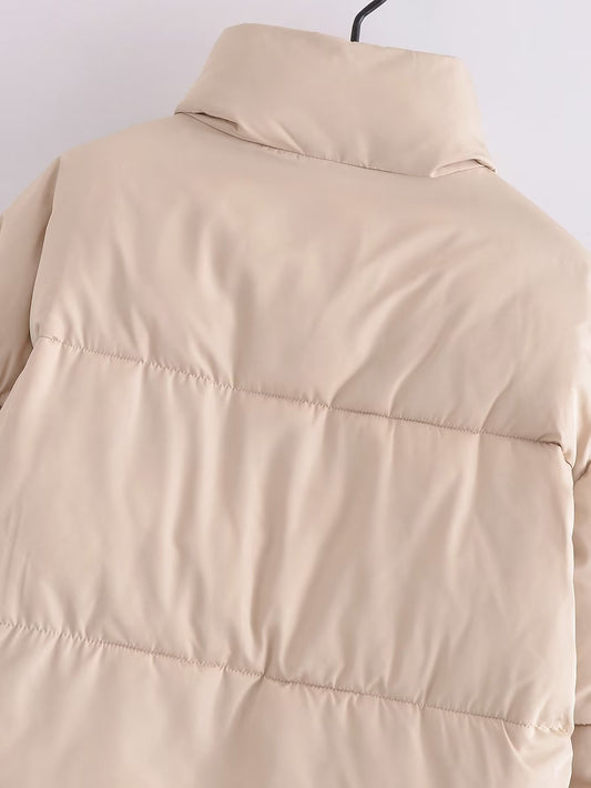 Autumn Women Clothing Urban Casual Short Bread Coat Cotton Padded Coat - Iyanka