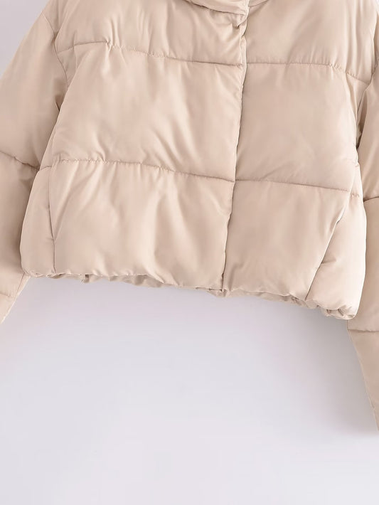 Autumn Women Clothing Urban Casual Short Bread Coat Cotton Padded Coat - Iyanka