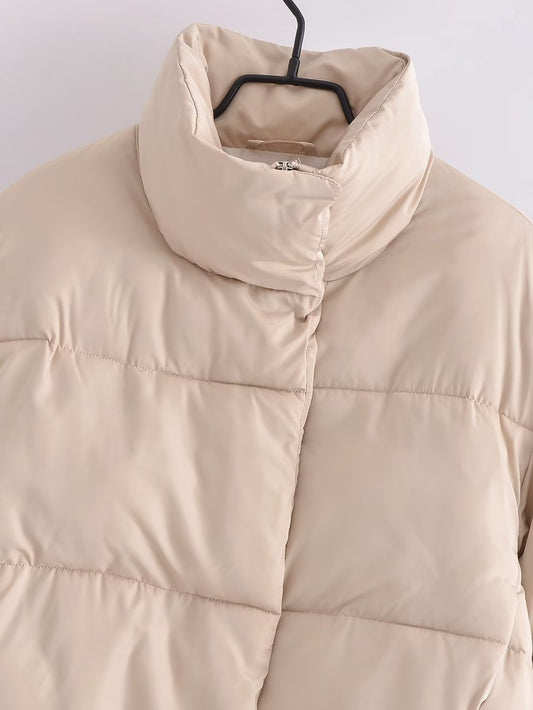 Autumn Women Clothing Urban Casual Short Bread Coat Cotton Padded Coat - Iyanka