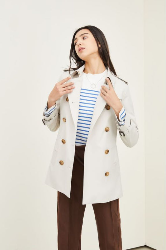 Element Trench Coat for Women Mid Length Fried Street Small British Spring Autumn Coat Women - Iyanka