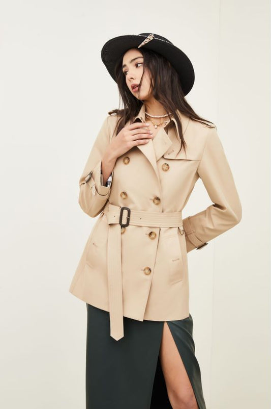Element Trench Coat for Women Mid Length Fried Street Small British Spring Autumn Coat Women - Iyanka