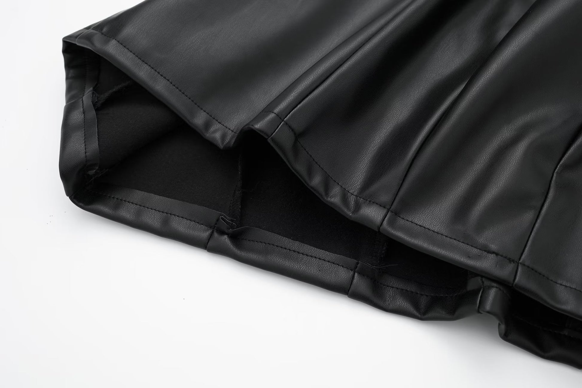 Women Black Faux Leather Cami Dress - Iyanka
