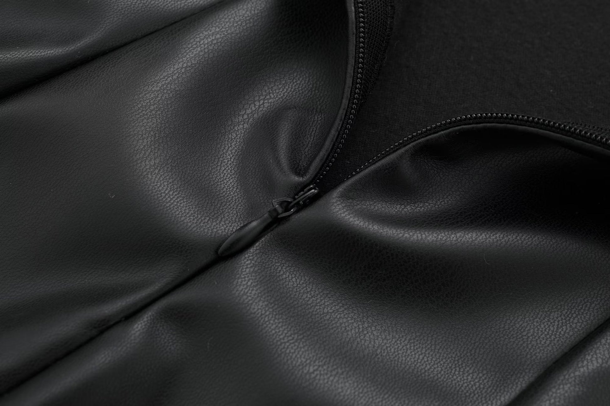 Women Black Faux Leather Cami Dress - Iyanka