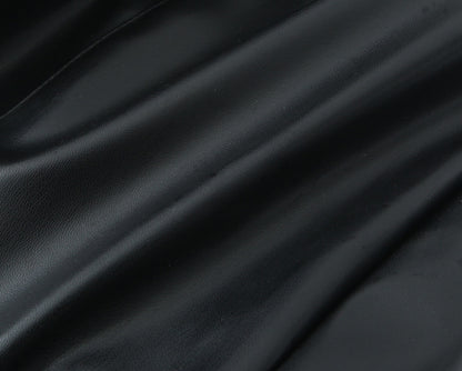Minimalist Sexy Casual Dress Basic Faux Leather Slimming Pullover Elegant Hip Dress for Women - Iyanka