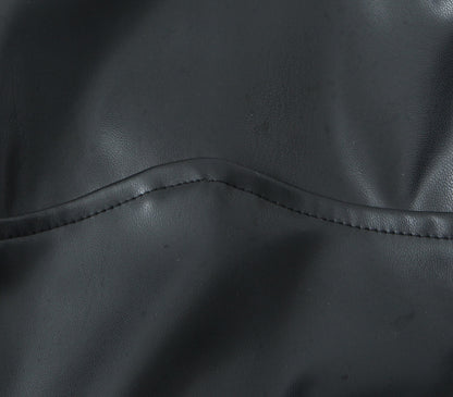 Minimalist Sexy Casual Dress Basic Faux Leather Slimming Pullover Elegant Hip Dress for Women - Iyanka