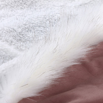 Women Cotton Padded Coat White Fur Collar Parka Mid Length Hooded Winter Warm Velvet Coat Woman Cotton Dress - Iyanka