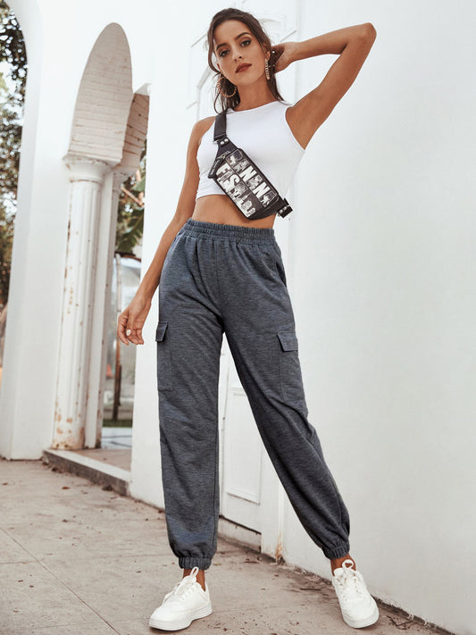 Women Clothing Sports High Waist Casual Yoga Trousers - Iyanka