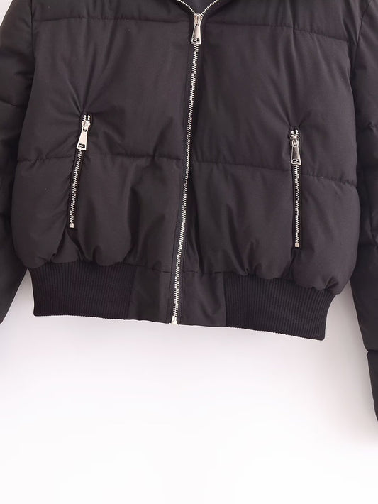 Autumn Thread Decoration Long Sleeve Cotton Jacket Cotton Padded Women Clothing - Iyanka
