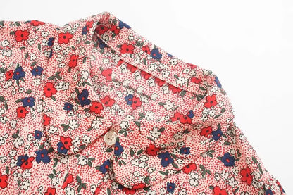 Winter Women Clothing Slim Short Sleeve Print Dress