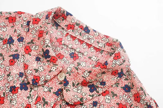 Winter Women Clothing Slim Short Sleeve Print Dress