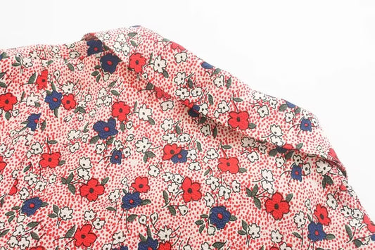 Winter Women Clothing Slim Short Sleeve Print Dress