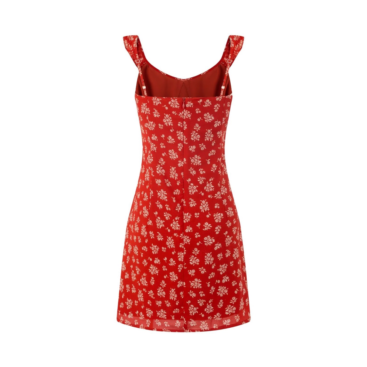 Seaside Vacation Elegant Floral Suspender Dress Spring Small Printed Dress