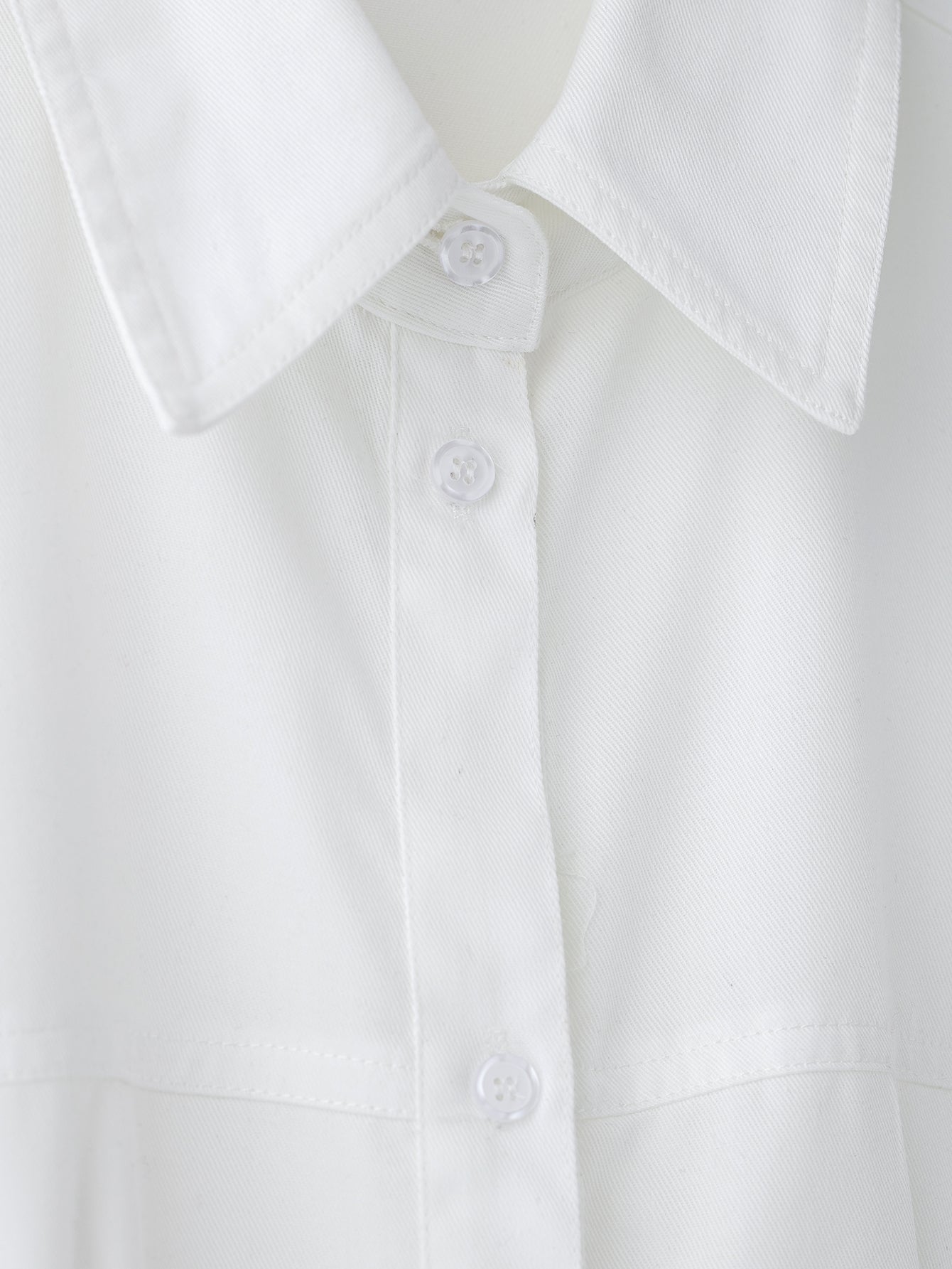Women Solid Color Tied Shirt Midi Dress