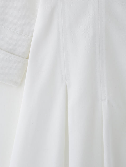 Women Solid Color Tied Shirt Midi Dress