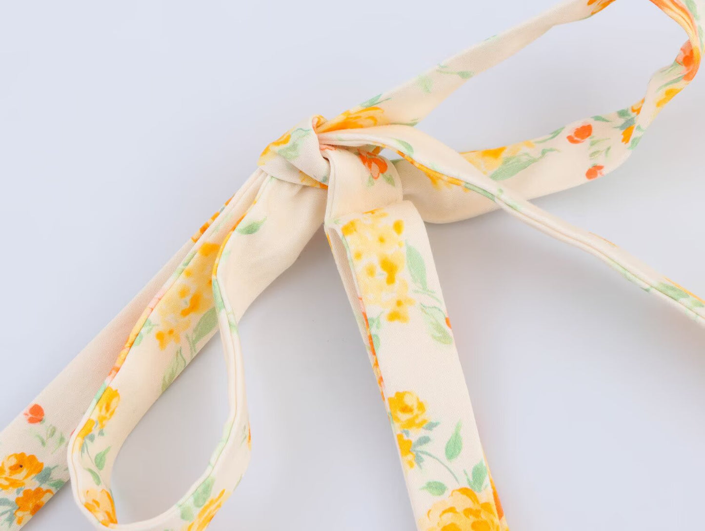 Spring Women Clothing Bowknot Decoration Floral Printed Poplin Dress