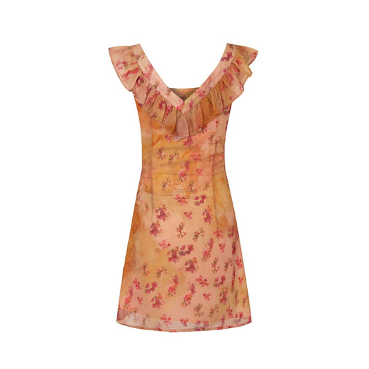 Sexy Doll Collar Lace up Dress Women Waist Slim Hip