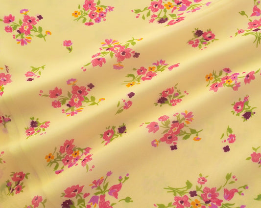 Spring Vacation Summer Cool Yellow Background Printing Short Women Dress
