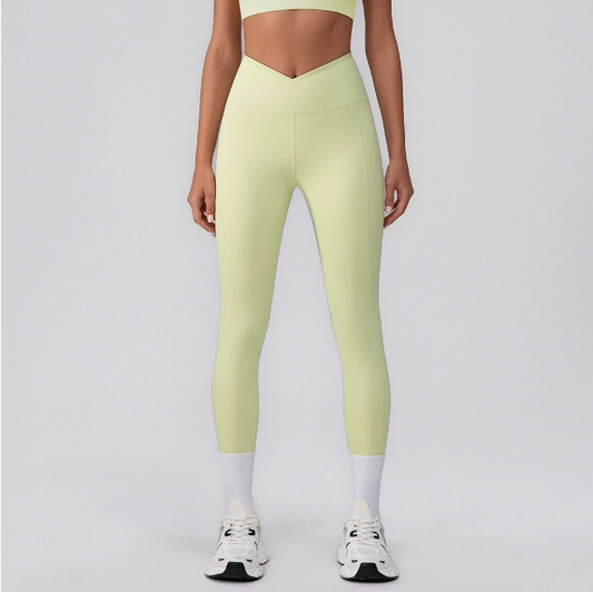 Seamless Quick Drying Yoga Pants Women V Arc Peach Sports Pants High Waist Hip Lift Fitness Trousers - Iyanka