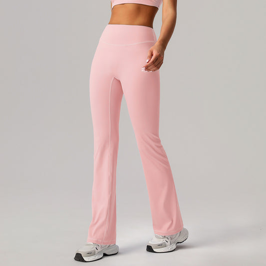 Yoga Wide Leg Pants High Waist Belly Contracting Fitness Trousers Women Skinny Hip Raise Bell Bottom Pants Sports Casual Pants - Iyanka