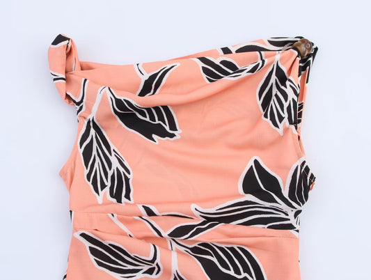 Women Clothing Blended Printing Mini Dress