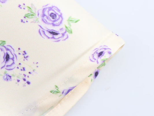 Floral Silk Satin Sleeveless Short Dress – Women’s Spring Strap Dress