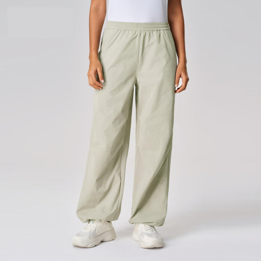 Spring Summer Ankle Tied Wide Leg Casual Pants Cuffless Pants Quick Drying Breathable Fitness Yoga Pants Sports Trousers for Women - Iyanka