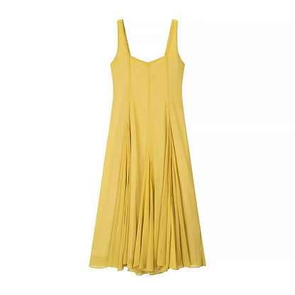 Summer Women Clothing Graceful Fashionable Long Midi Sling Dress