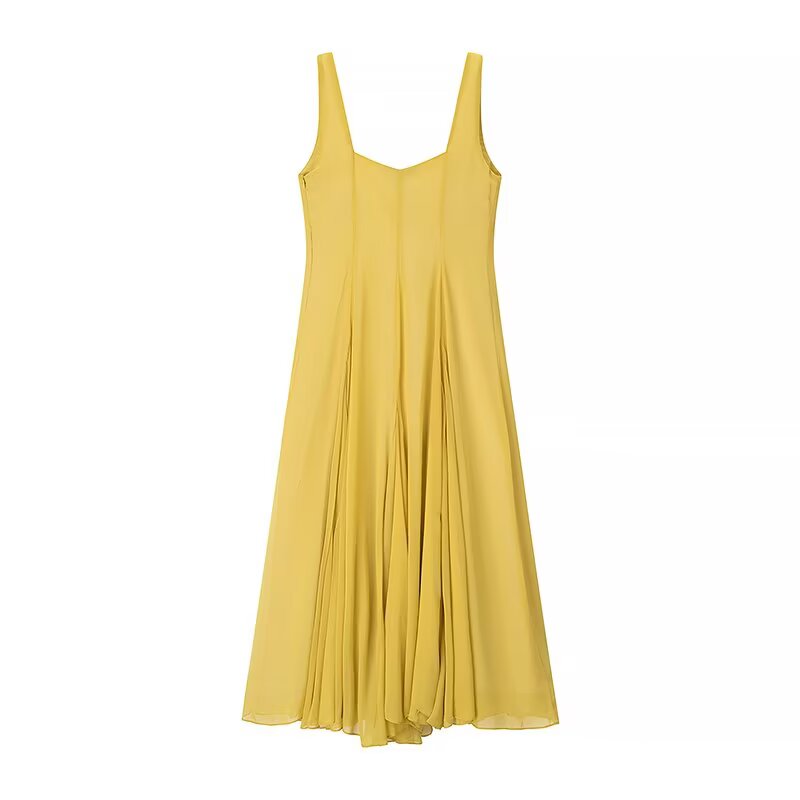 Summer Women Clothing Graceful Fashionable Long Midi Sling Dress