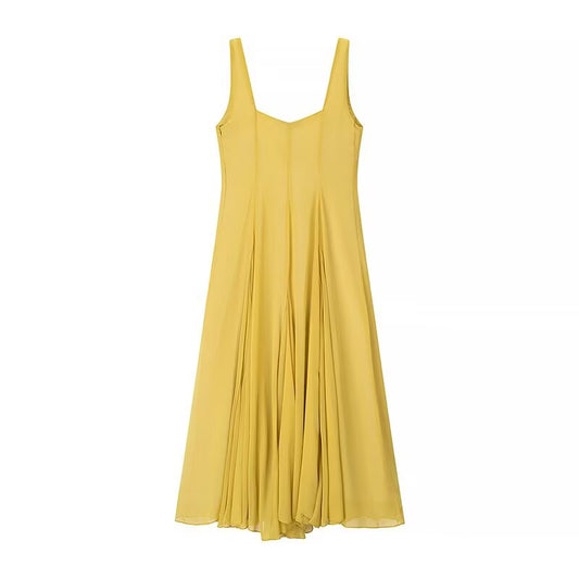 Summer Women Clothing Graceful Fashionable Long Midi Sling Dress