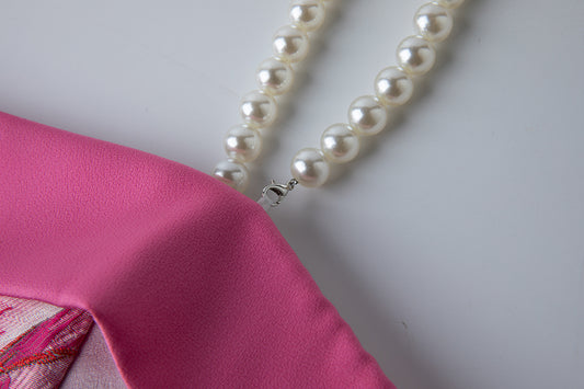 High End Luxury Jacquard Color Blocked Bow Shaped Pearl Shoulder Strap Dress With A Fitted A Line Dress
