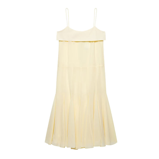 Summer Simple Graceful Chiffon Suspender Dress Sleeveless Dress
