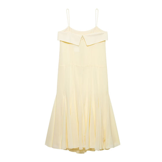 Summer Simple Graceful Chiffon Suspender Dress Sleeveless Dress
