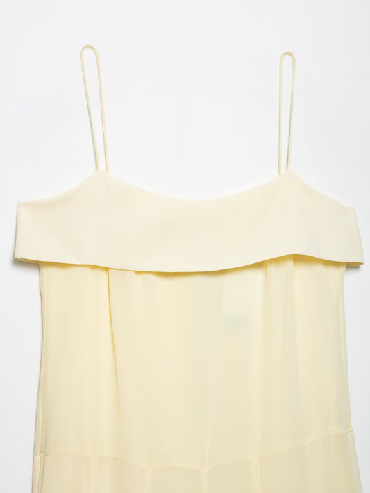 Summer Simple Graceful Chiffon Suspender Dress Sleeveless Dress