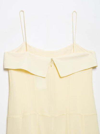Summer Simple Graceful Chiffon Suspender Dress Sleeveless Dress