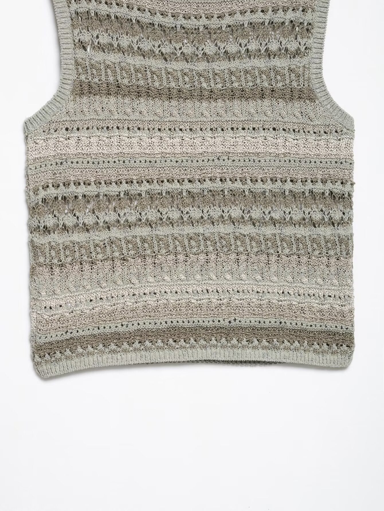 Spring Summer Women Casual round Neck Sleeveless Texture Sweater Women - Iyanka