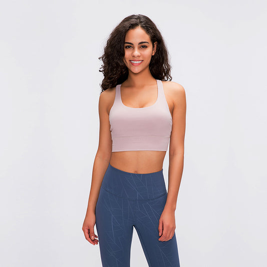 Spring Summer Classic Shockproof Sports Underwear Women Criss Cross Beauty Back Push up Running Yoga Workout Bra - Iyanka