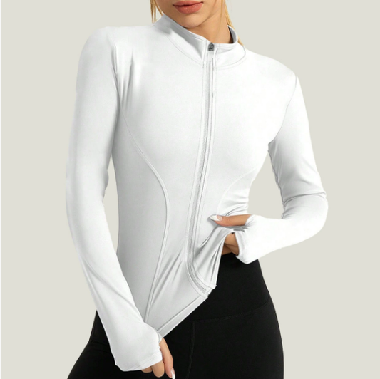 Outdoor Cycling Fitness Sports Yoga Jacket Quick Drying Clothes Quick Drying Long Sleeve Yoga Wear Top Long Sleeve Women - Iyanka