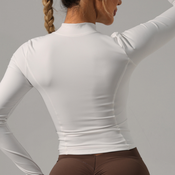 Outdoor Cycling Fitness Sports Yoga Jacket Quick Drying Clothes Quick Drying Long Sleeve Yoga Wear Top Long Sleeve Women - Iyanka
