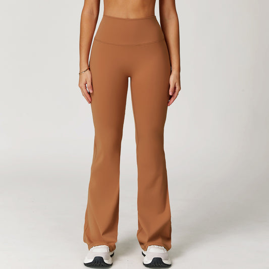 Nude Feel Casual Flared Pants Wide Leg Slimming Bootcut Pants Outdoor Running Exercise Workout Pants - Iyanka