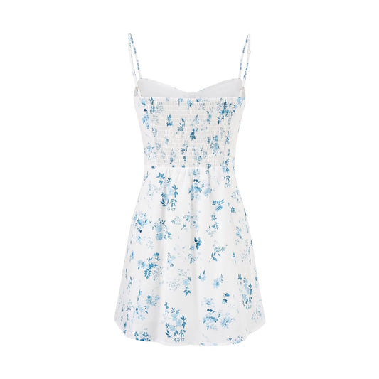 Vacation Floral Slip Dress Dress Women Summer Tight Waist Slim Sexy