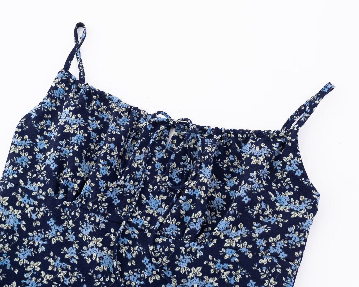 Summer High Waist Slim Floral Print Backless Slip Dress Women Dress