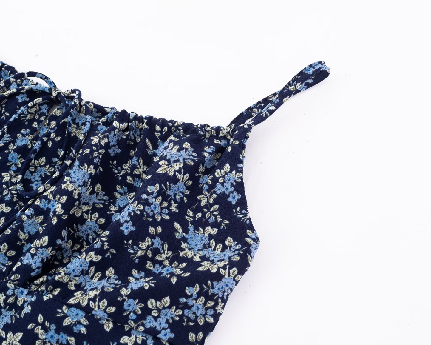 Summer High Waist Slim Floral Print Backless Slip Dress Women Dress