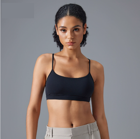 Adjustable Shoulder Strap Beauty Back Exercise Underwear Women Running Shockproof Workout Bra Nude Feel Yoga - Iyanka