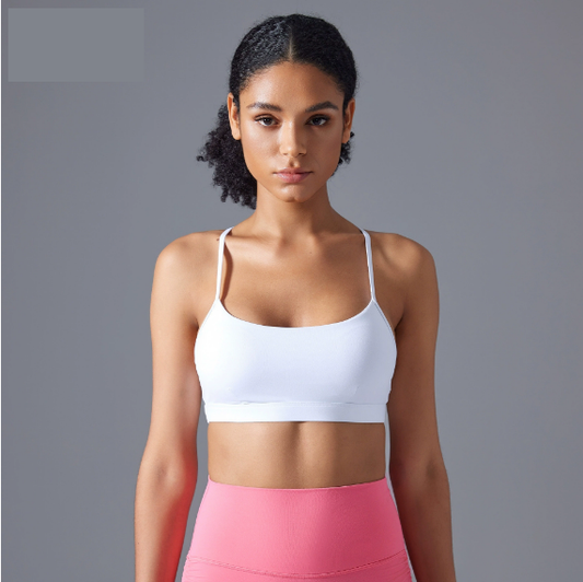 Adjustable Shoulder Strap Beauty Back Exercise Underwear Women Running Shockproof Workout Bra Nude Feel Yoga - Iyanka