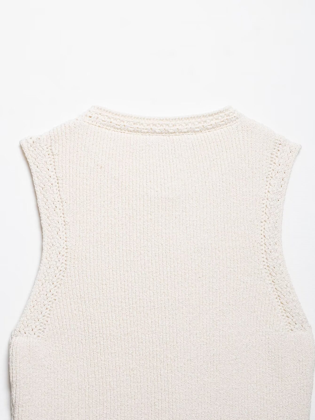 Summer Women Clothing Knitted round Neck Sleeveless Minimalist Vest Top - Iyanka