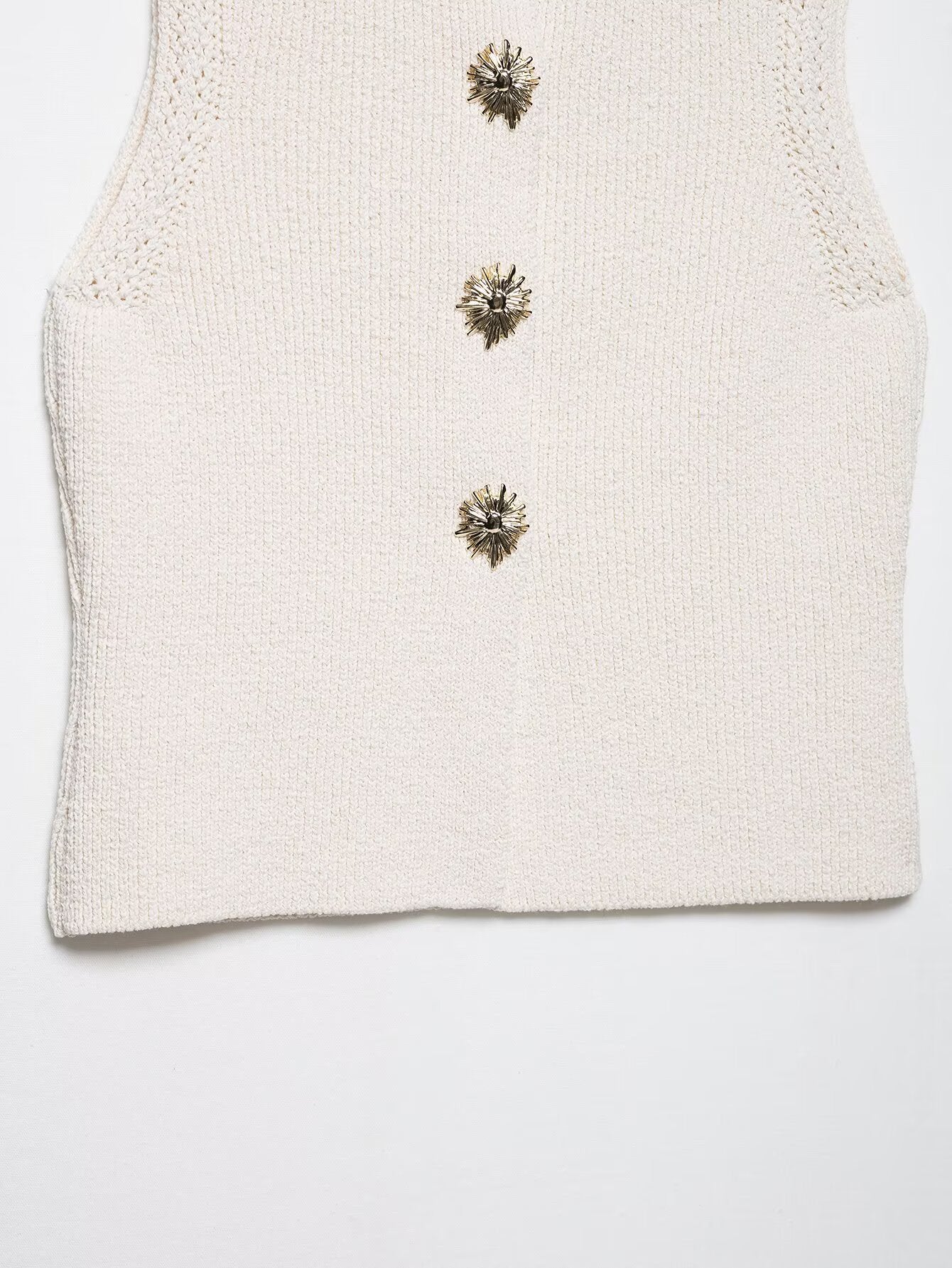 Summer Women Clothing Knitted round Neck Sleeveless Minimalist Vest Top - Iyanka