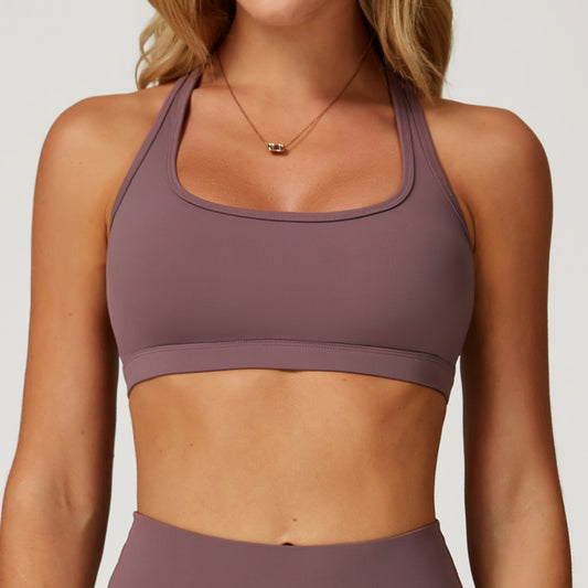Nude Feel Beauty Back Yoga Bra Quick Drying Sports Underwear Running Shock Absorption Workout Bra - Iyanka