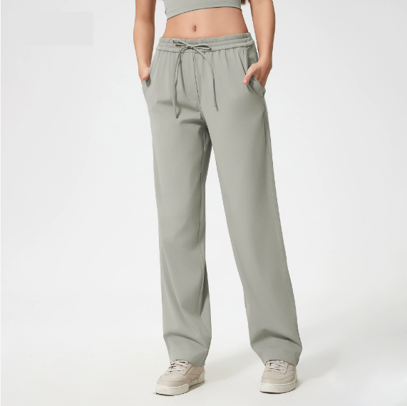 Loose Drooping Casual Pants for Women All Match Office Straight Leg Pants Quick Drying Breathable Running Workout Pants - Iyanka