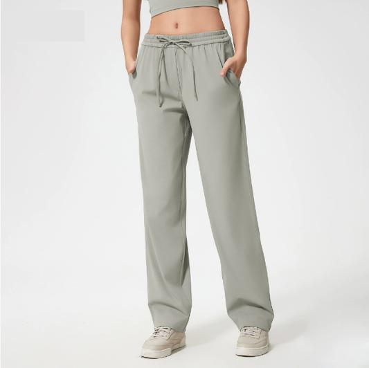 Loose Drooping Casual Pants for Women All Match Office Straight Leg Pants Quick Drying Breathable Running Workout Pants - Iyanka